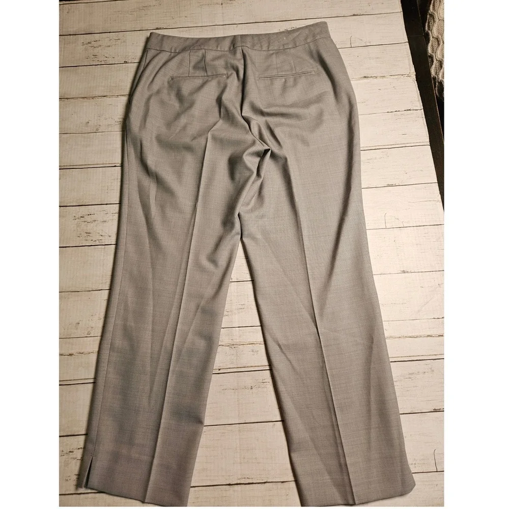 Ann Taylor Kate Fit Womens 8‎ Gray Wool Blend Straight Leg Dress Pants Career